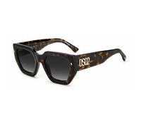 Dsquared D2 0031/s Sunglasses, 086/9O Havana, 53 Unisex