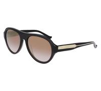 DONNA KARAN Women's Sunglasses DO514S - Black Crystal with Smoke Gradient W/Gold Flash Lens