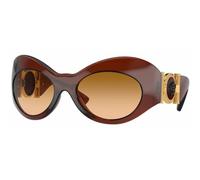 Versace Donna VE4462 54462L Occhiali da sole Iniettato Marrone Giallo Geometrica Normale Sfumato