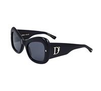 Dsquared2 Donna D2 0137/S 2M2/IR Occhiali da sole Acetato Nero/Oro Grigio Farfalla