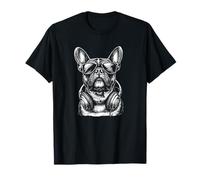 Occhiali da sole e cuffie musicali, Bulldog francese, Gangsta Boss Maglietta