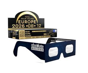 Occhiali da sole Eclipse certificati ISO 12312-2 CE | Occhiali Eclipse per una visione sicura del sole | Produttore europeo | Eclipse 2026 | Confezione da 100