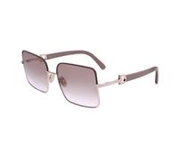 Salvatore Ferragamo SF302SLN 685 Rose Gold/Nude Sunglasses Woman Metallo, Rectangle, 60