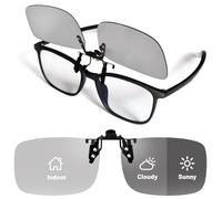 occhiali da sole fotocromatici clip-on a ribalta per uomo e donna - lenti polarizzate uv400 adattive alla luce, visione hd, clip per guida