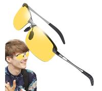 Occhiali da sole fotocromatici | da guida polarizzate con UV400 e protezione dagli sguardi | Gli uomini polarizzano gli occhiali da sole con metallico lune sportive | L