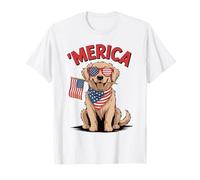 Occhiali da sole Golden Retriever 4 luglio Merica Bandiera Americana Maglietta