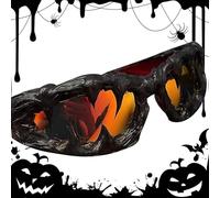 Occhiali da sole gotici - Occhiali da sole decorativi colla colla | Halloween Sungllass | Linea solare di colla a goccia a mano | Occhiali di freschi per feste di Halloween, rosso, Se référer au