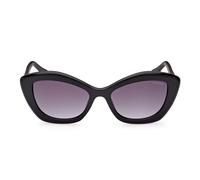 Occhiali Guess Cat-Eye Shape Injected nero con lenti a specchio grigio scuro donna