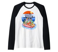 Occhiali da sole hawaii Babbo Natale fenicottero regali di Natale a luglio Maglia con Maniche Raglan