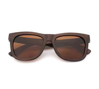 Occhiali da sole in legno di bambù alla moda, polarizzati UV400, da uomo e da donna, con montatura in bambù, design vintage, marrone, custodia in legno