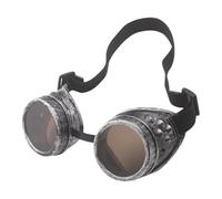 Occhiali da sole in stile, stile steampunk, vintage, gotico, rotondi, retrò, polarizzati, per raduni, Halloween, trucco, Multicolore, B