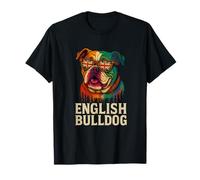 Occhiali da sole inglesi Bulldog vintage grunge Union Jack Maglietta