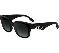 Karl Lagerfeld Donna KL6161S 001 Occhiali da sole Acetato Nero Grigio Squadrata Normale Sfumato