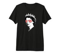 Occhiali da Sole La Regina Elizabeth II Inglese Meme Maglietta Premium