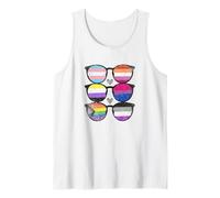 Occhiali da sole LGBT Pride Trans Progress Asessuale Nonbinary Flag Canotta