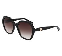 Longchamp Lo759s N Occhiali Da Sole Donna Nero Geometrico Marrone 54mm