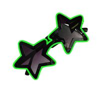 Occhiali da sole luminosi a forma di stella, occhiali da sole trasparenti per feste, design con , montatura colorata con illuminazione a LED, per carnevale, giardino, casa, festival, uso