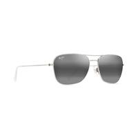 Maui Jim Naauao Occhiali, Argento Lucido W/Cristallo, 58-16-145 Unisex-Adulto