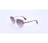 Max&Co. MO0082 Occhiali da Sole Donna, Occhiali da Sole in Metallo Leggeri ed Eleganti, Forma Lente Gatto, Lenti Marrone Sfumato, Oro