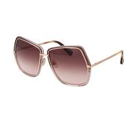Occhiali Da Sole Max Mara Donna Oro Geometrico Rosa Gradiente MM0054 28F 61Mm