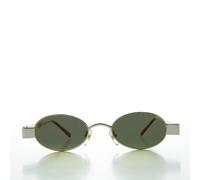 Occhiali da Sole Micro Oval Argento Luna anni 90 New Wave Unisex