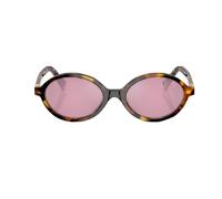 OCCHIALI DA SOLE MIU MIU MU 04ZS (VAU50D) ovali in acetato havana e lenti specchiate Bordeaux occhiali da sole