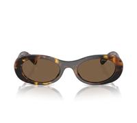 Miu Miu Donna MU 06ZS VAU06B Occhiali da sole Acetato Tartaruga Marrone Rotonda Normale