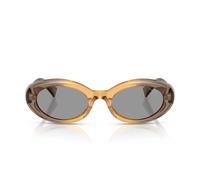 Miu Miu Donna Miu Miu MU B09S 24M50Q Occhiali da sole Acetato Beige Grigio Rotonda Normale