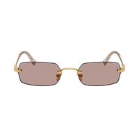 Miu Miu Donna Miu Miu MU B50S 5AK20I Occhiali da sole Metallo Oro Marrone Squadrata Normale