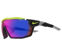 Nike Unisex NIKE SHOW X RUSH E DZ7369 010 Occhiali da sole Bio-iniettato Nero Grigio Maschera Normale Fotocromatiche