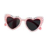 occhiali da sole Occhiali da sole a forma di cuore con lettere e perla | Occhiali da sole da sposa decorativi for la festa