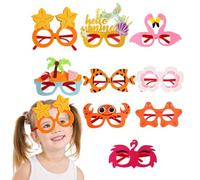 Occhiali da sole | Occhiali da sole per feste, divertenti occhiali da sole, 9 pezzi, decorazione per feste in spiaggia, piscina, divertenti occhiali da sole per scherzi hawaiani, spiaggia, crociera