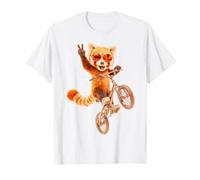 Occhiali da Sole Panda Rosso Bicicletta Design Art Maglietta