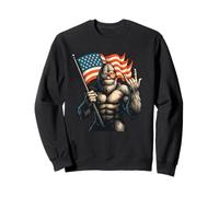 Occhiali da sole Patriotic Bigfoot Holding USA Flag Rock Hand Felpa