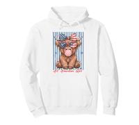 Occhiali da Sole Patriotic Highland Cow Pink Bubble Felpa con Cappuccio
