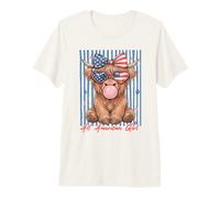 Occhiali da Sole Patriotic Highland Cow Pink Bubble Maglietta Premium
