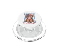 Occhiali da sole Patriotic Highland Cow Pink Bubble PopSockets PopGrip per MagSafe
