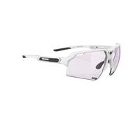 Occhiali Rudy Project Deltabeat bianco brillante con lenti fotocromatiche ImpactX 2 Laser viola