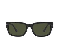 Persol Uomo PO3315S 95/31 Occhiali da sole Acetato Nero Verde Squadrata Normale