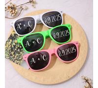 Occhiali da sole personalizzati. Bomboniere per matrimoni, regali per gli ospiti, omaggi per addii al nubilato, regali per damigelle e testimoni, occhiali da sole personalizzati per compleanni, feste,