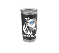 Occhiali da sole Pitbull Terrier 4 luglio Merica Bicchiere termico in acciaio inox doppia parete