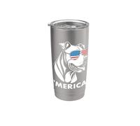 Occhiali da sole Pitbull Terrier 4 luglio Merica Bicchiere termico in acciaio inox doppia parete