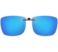 Occhiali da sole polarizzati a clip sopra occhiali prescrizione per uomo e donna vestibilità compatta antiscivolo blu a specchio XL, blu a specchio, xl