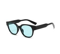 Occhiali da sole polarizzati con ombra for il viso da donna, occhiali da sole Cat Eye for donne con viso piccolo Protezione ultraleggera UV400(Black Blue)
