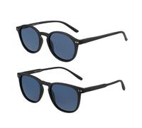 Occhiali da sole polarizzati da uomo e donna, montatura vintage, protezione UV, 2 pezzi, C12, 2 pezzi