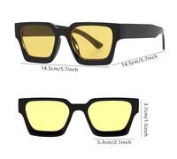 Occhiali da sole polarizzati per uomini | Protezione UV400 Polys Square Retro Square | Classici occhiali da sole per il ciclo di guida | Eyewear sportivo anti-guaio per viaggi in stile spiaggia all'ap