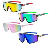 Occhiali da sole polarizzati per uomo e donna, 4 pezzi, protezione UV400, occhiali da sole veloci, per sport all'aria aperta, pesca, guida, viaggi