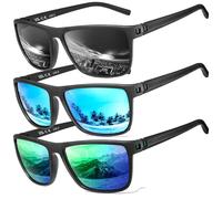 Occhiali da Sole Polarizzati Uomo Donna, Occhiali Vintage Eleganti Montatura Classica, Lenti Pilota HD, Golf Guida Pesca Occhiali da Viaggio Sport all'Aria Aperta Moda Occhiali da Sole