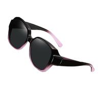 Occhiali da sole polarizzati Wrap-Around, occhiali da sole si adattano sopra gli occhiali - Fitover Wrap occhiali da sole per uomini e donne - protezione UV, cornice quadrata, ombra facciale