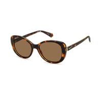 POLAROID PLD 4154/S/X Sunglasses, 086 Havana, 55mm, 18mm Women's